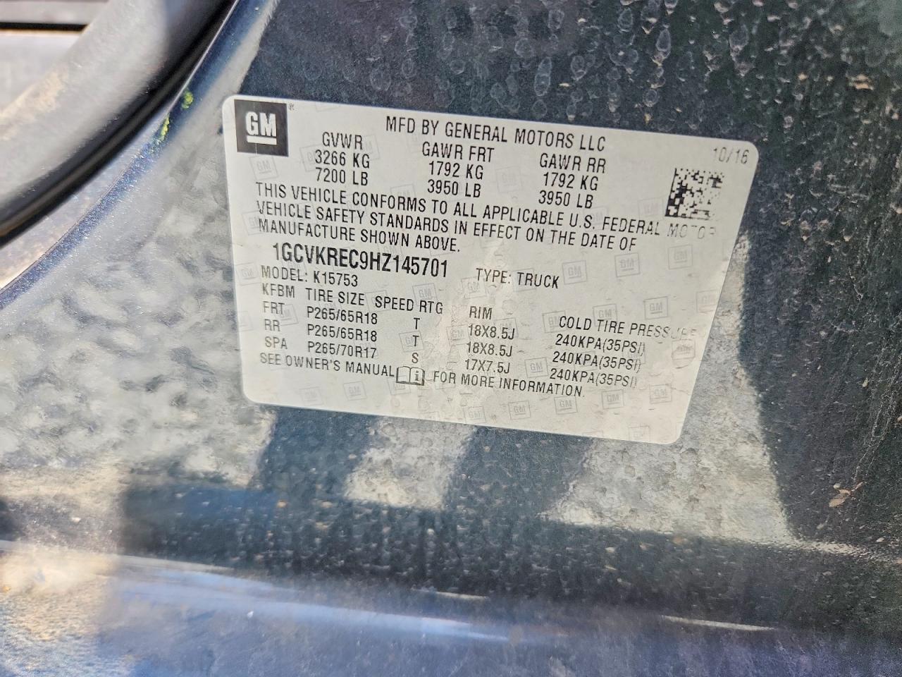 2017 CHEVROLET SILVERADO K1500 LT photo 13