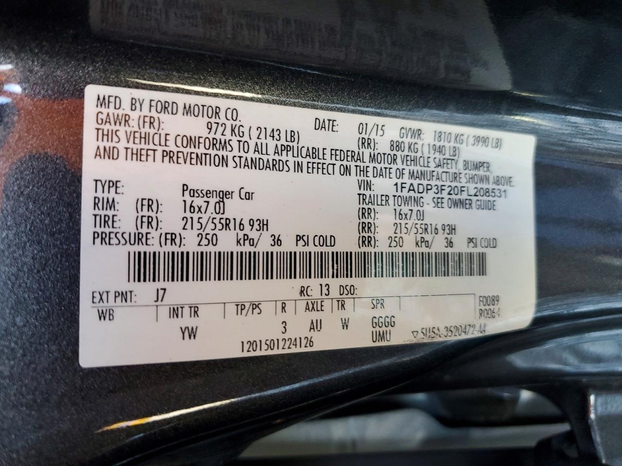 2015 FORD FOCUS SE photo 23