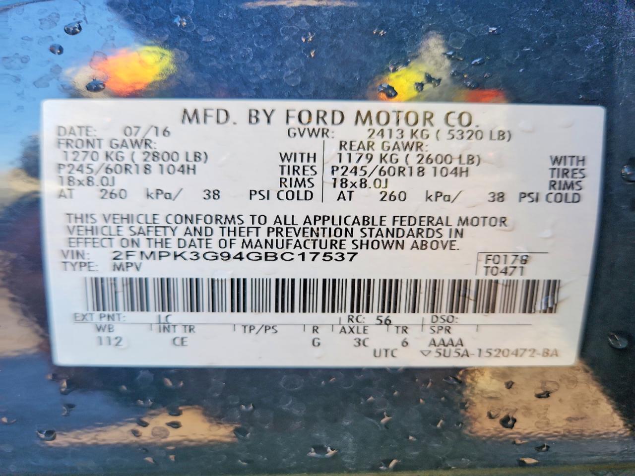 2016 FORD EDGE SE photo 23
