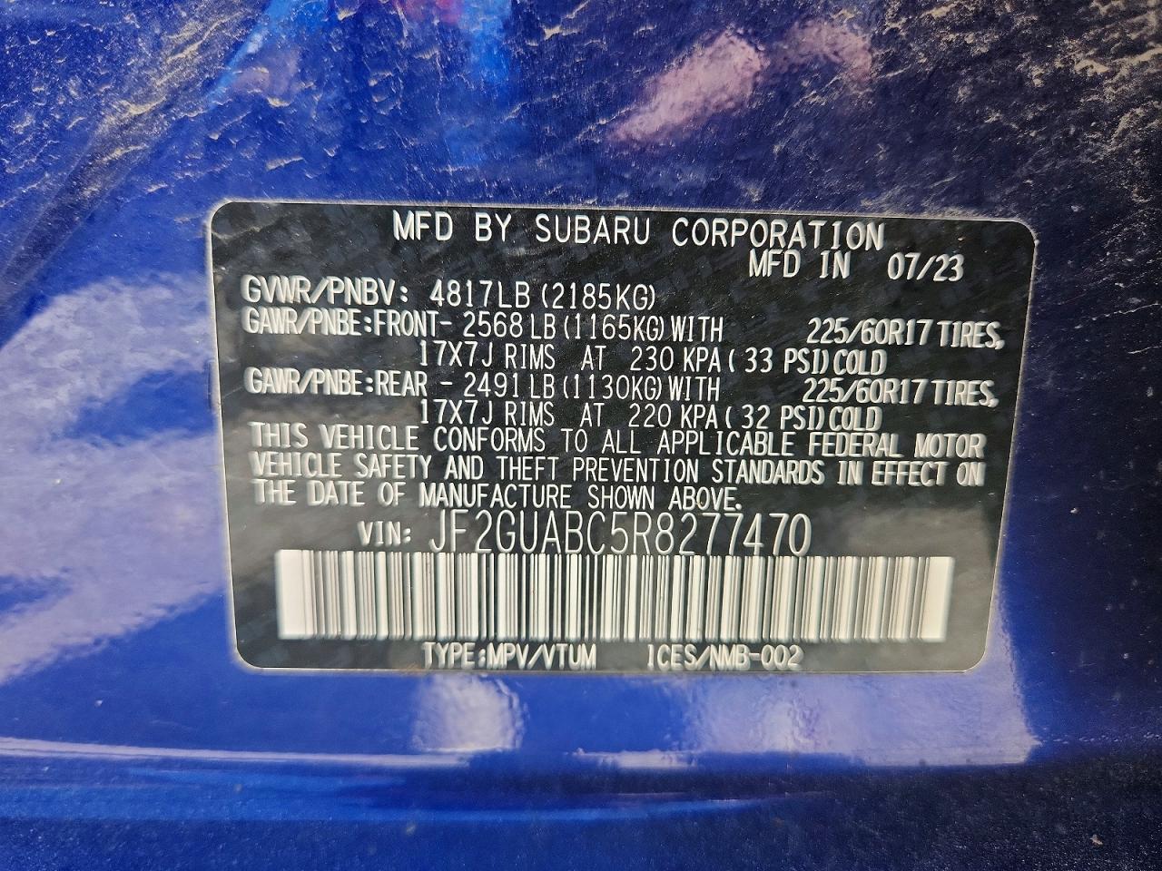 2024 SUBARU CROSSTREK photo 34