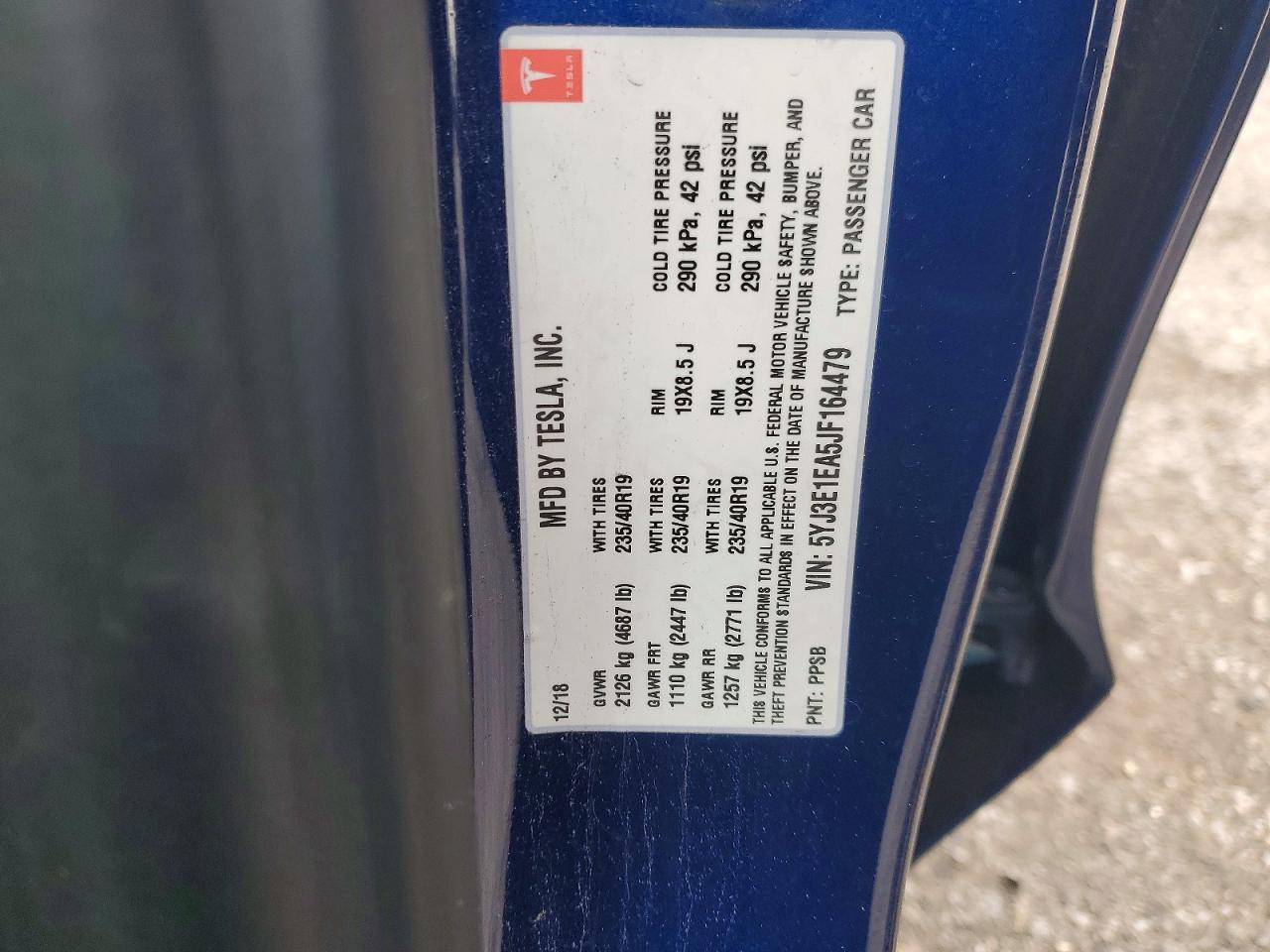 2018 TESLA MODEL 3 photo 23