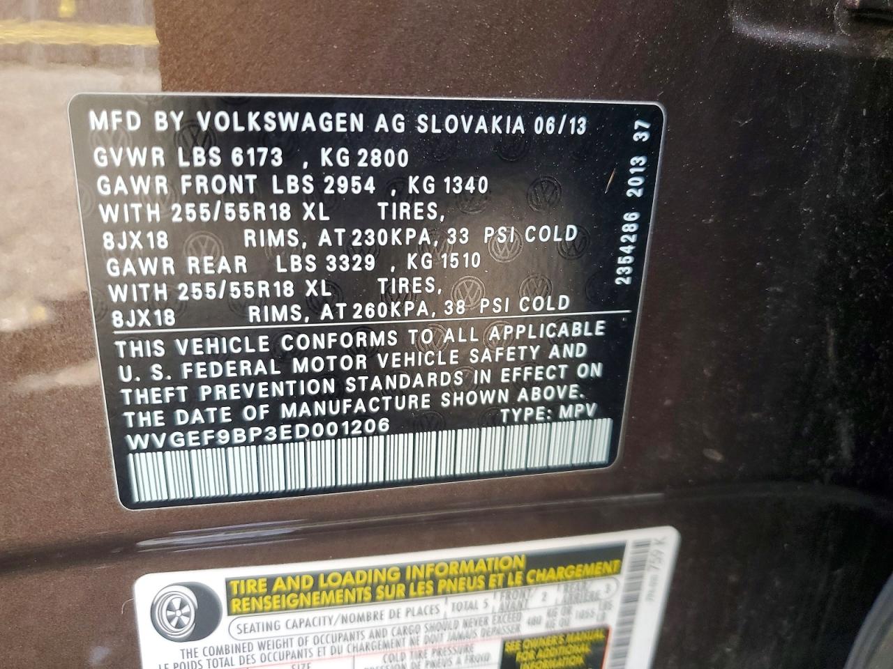 2014 VOLKSWAGEN TOUAREG V6 photo 37