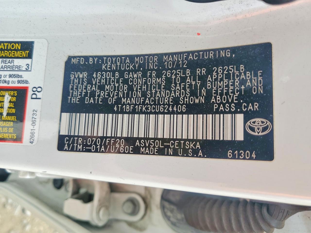 2012 TOYOTA CAMRY SE SPORT LIMITED EDITION photo 23