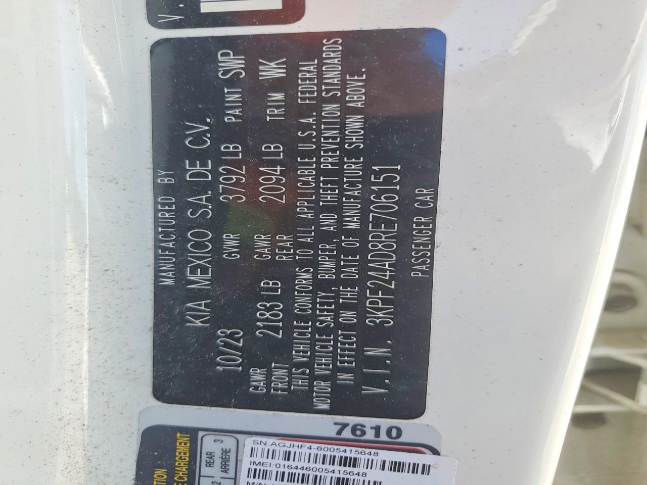 2024 KIA FORTE LXS photo 12