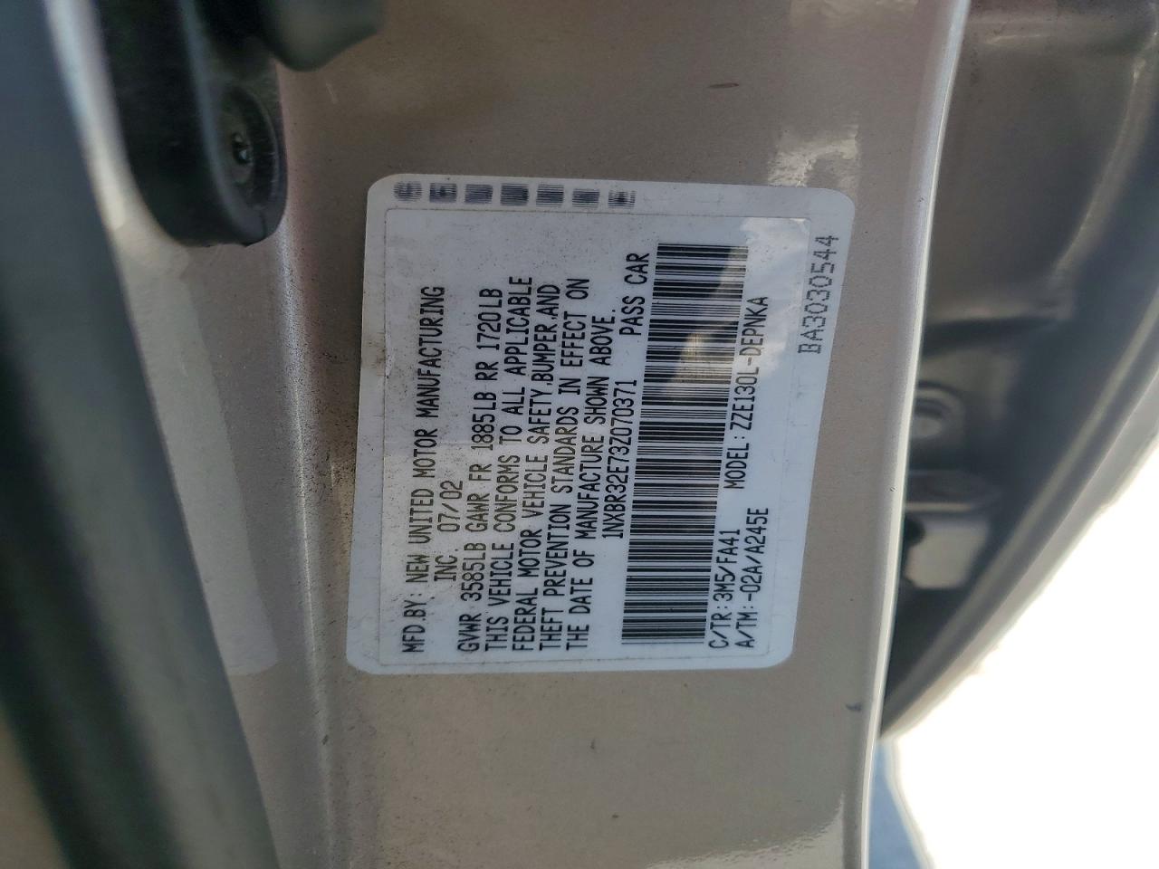 2003 TOYOTA COROLLA LE photo 23