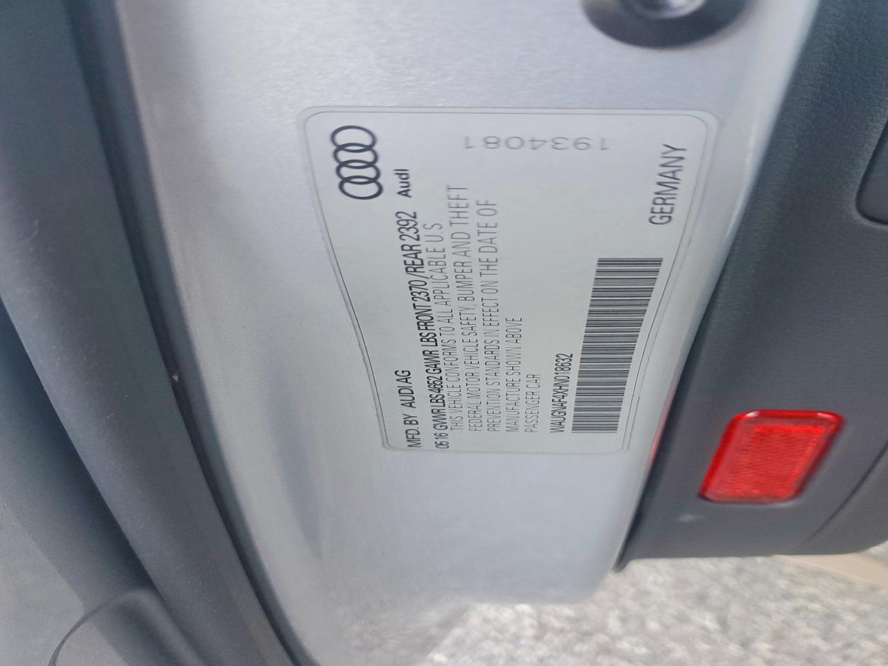 2017 AUDI A4 PREMIUM photo 34