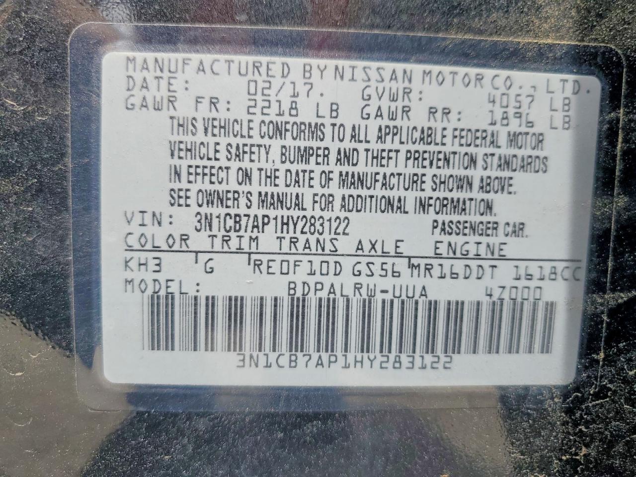 2017 NISSAN SENTRA SR TURBO photo 25