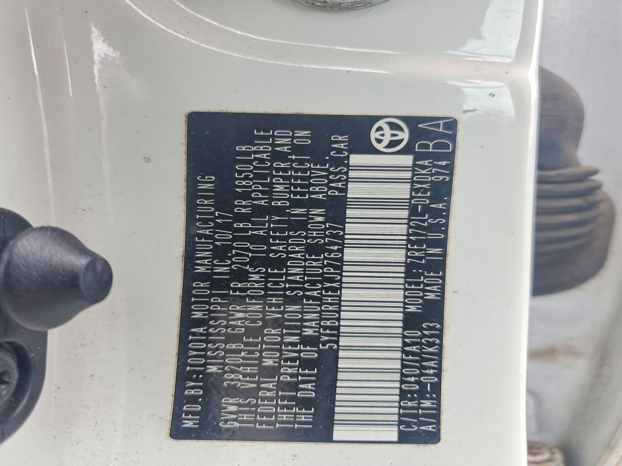 2018 TOYOTA COROLLA L photo 34