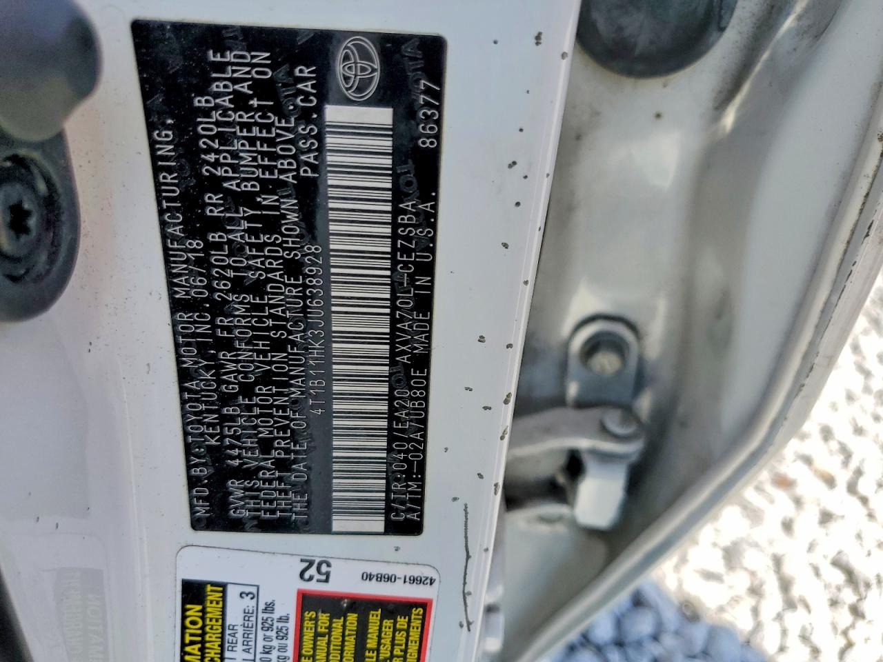 2018 TOYOTA CAMRY SE photo 23