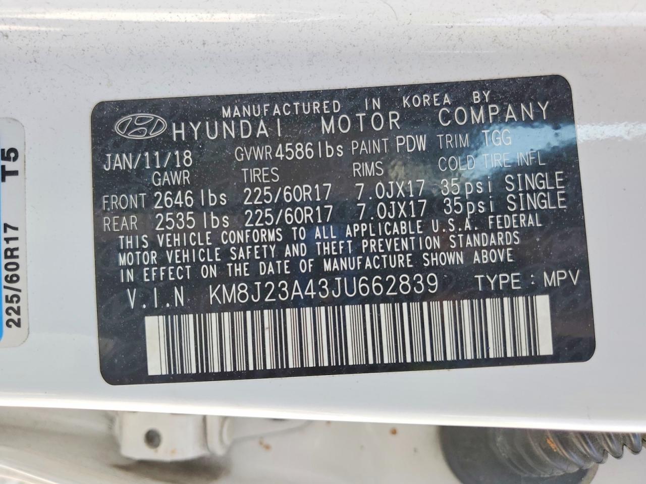 2018 HYUNDAI TUCSON SE photo 40