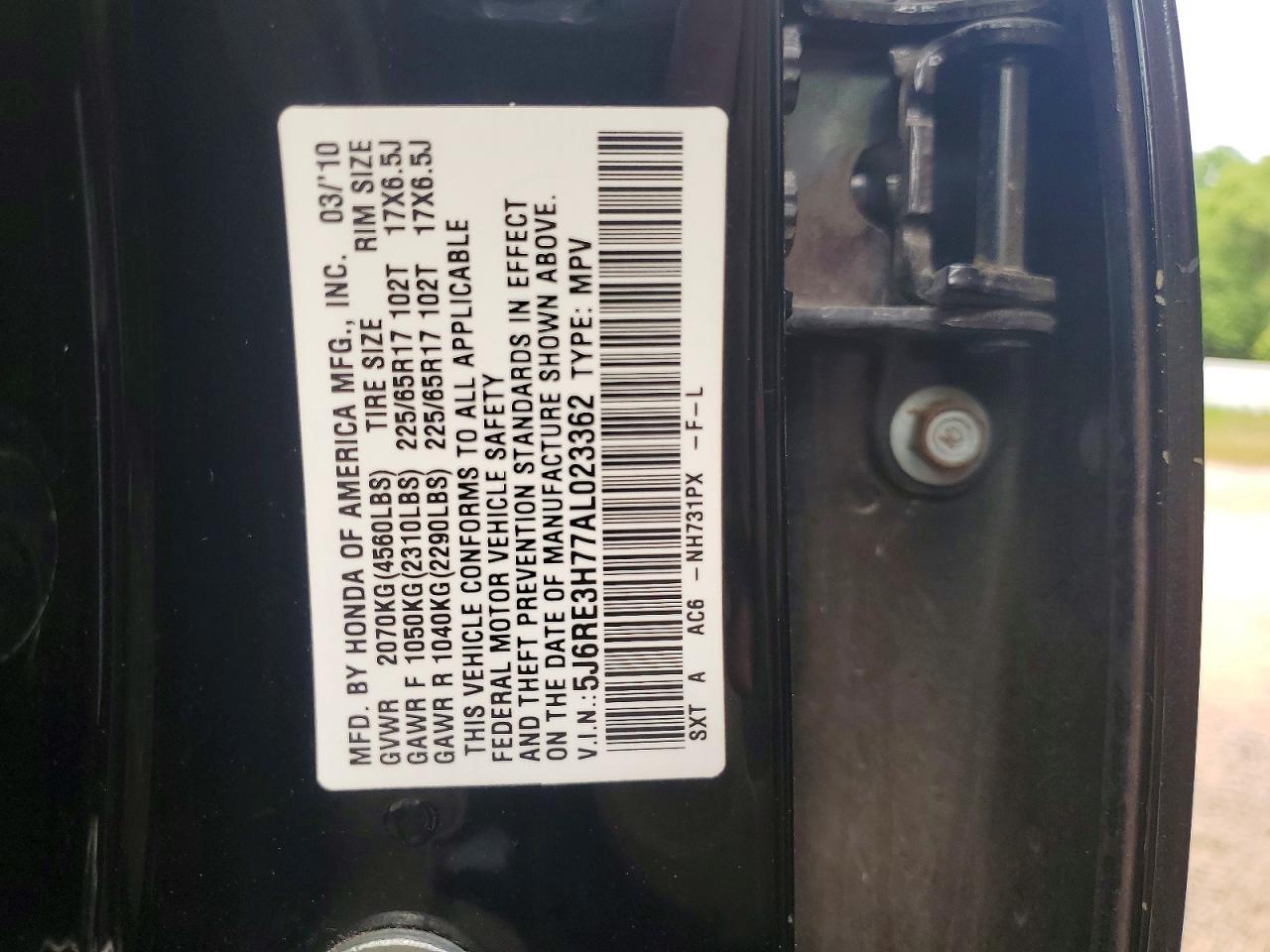 2010 HONDA CR-V EXL photo 37