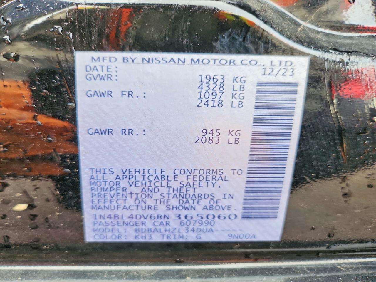2024 NISSAN ALTIMA SV photo 37