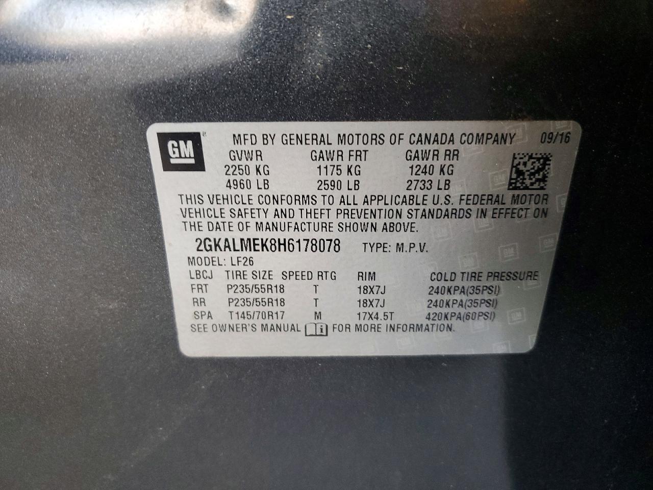 2017 GMC TERRAIN SLE photo 34
