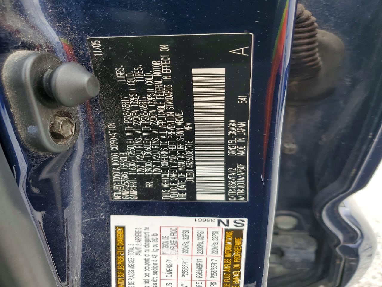 2006 TOYOTA 4RUNNER SR5 photo 13