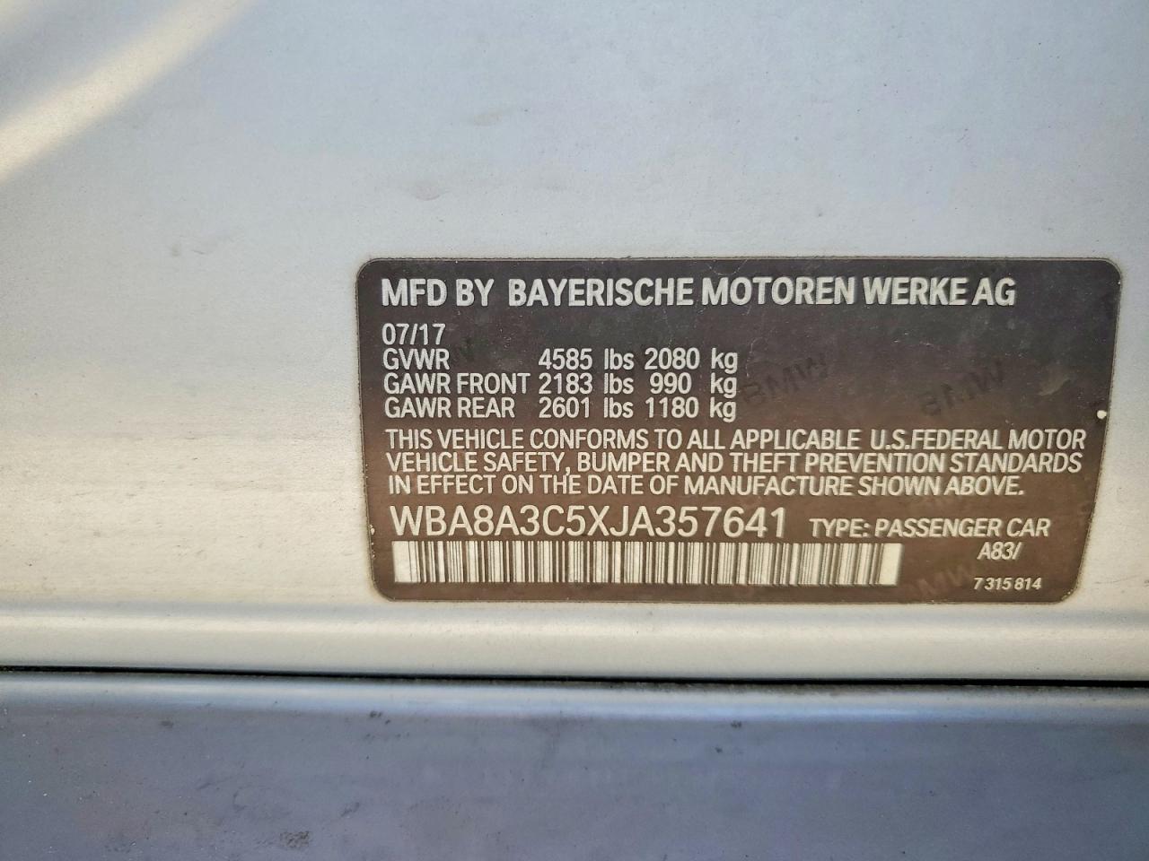 2018 BMW 320 XI photo 12
