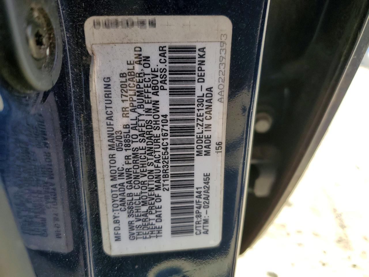 2004 CHEV COROLLA photo 23