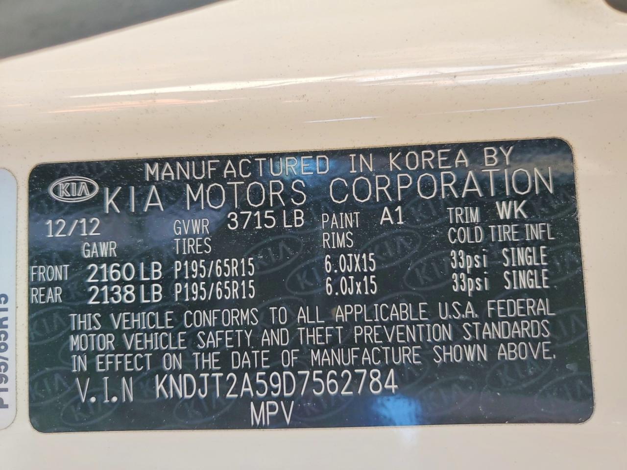 2013 KIA SOUL BASE photo 37