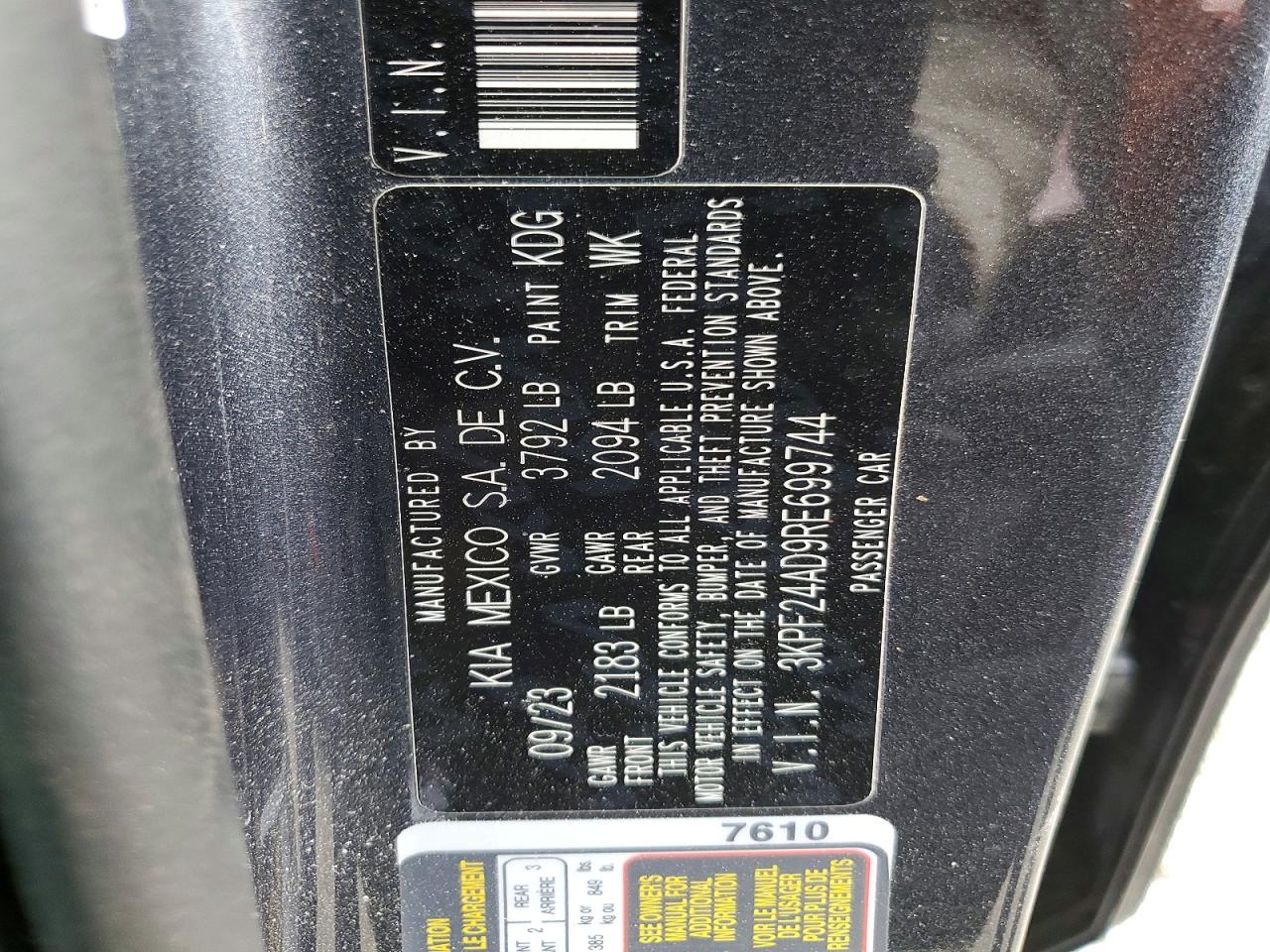 2024 KIA FORTE LXS photo 23