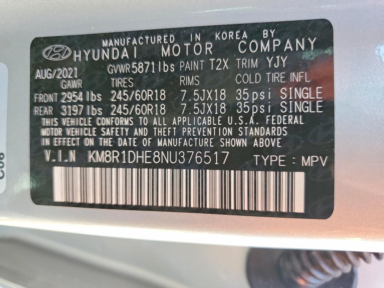 2022 HYUNDAI PALISADE SE photo 27