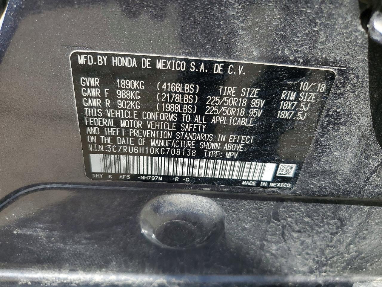 2019 HONDA HR-V SPORT photo 25