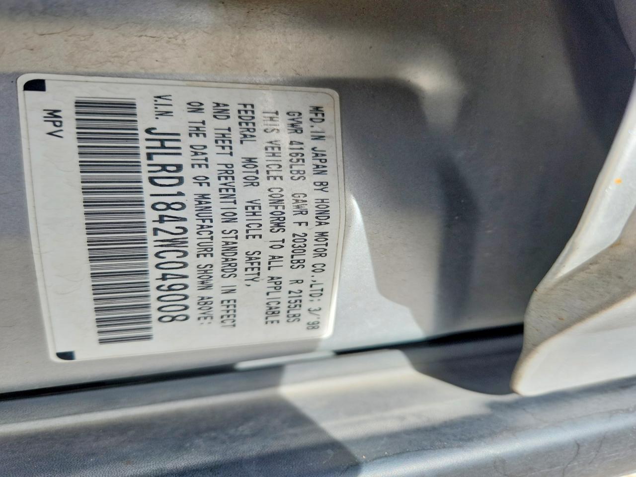 1998 HONDA CR-V LX photo 25