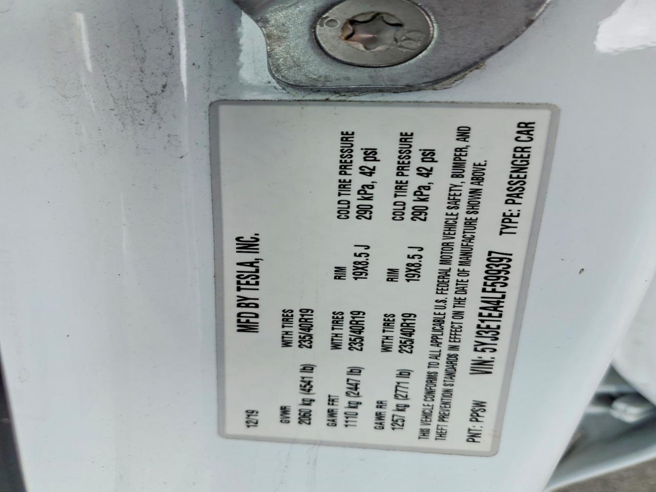 2020 TESLA MODEL 3 photo 23