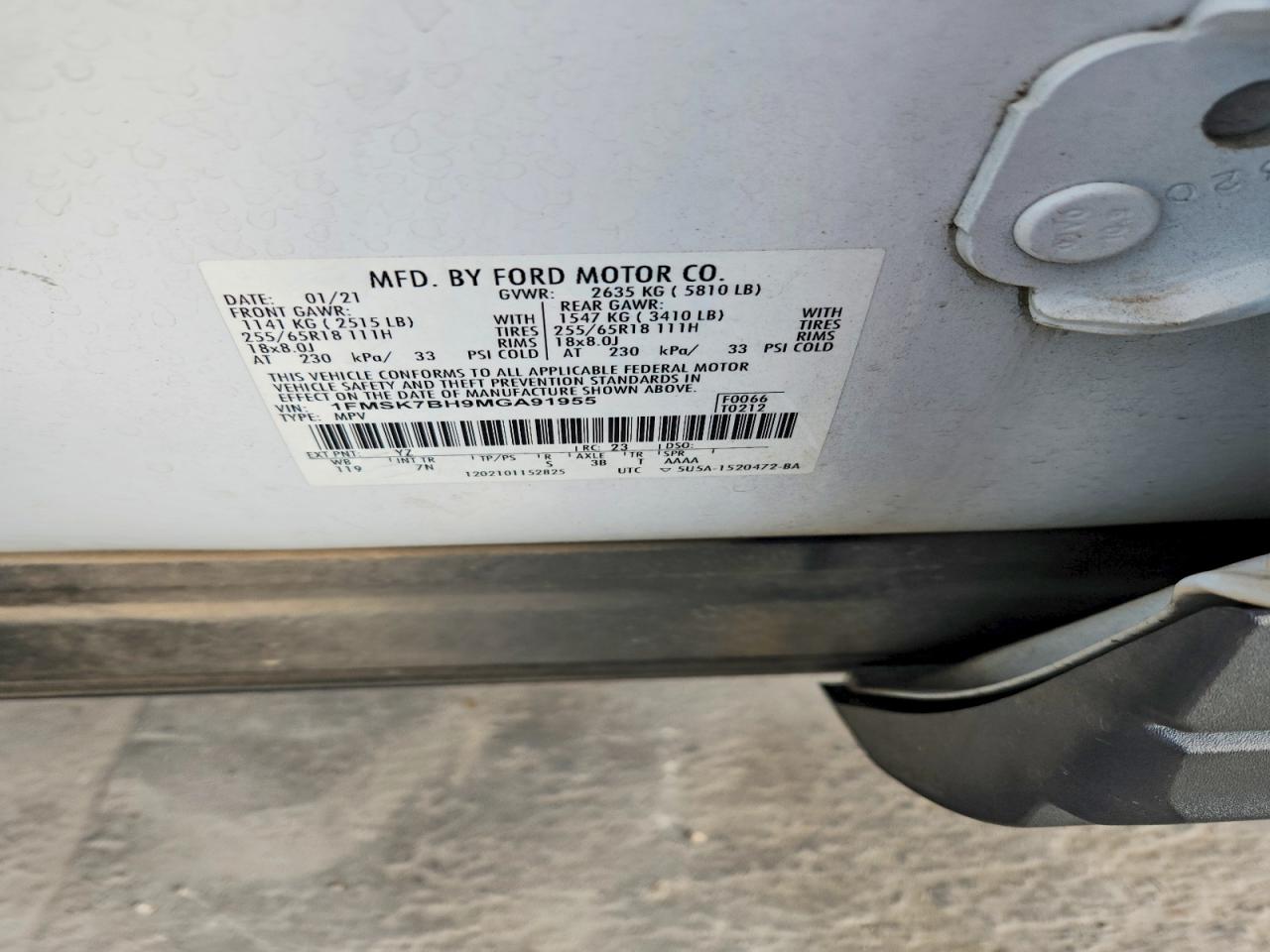 2021 FORD EXPLORER photo 37
