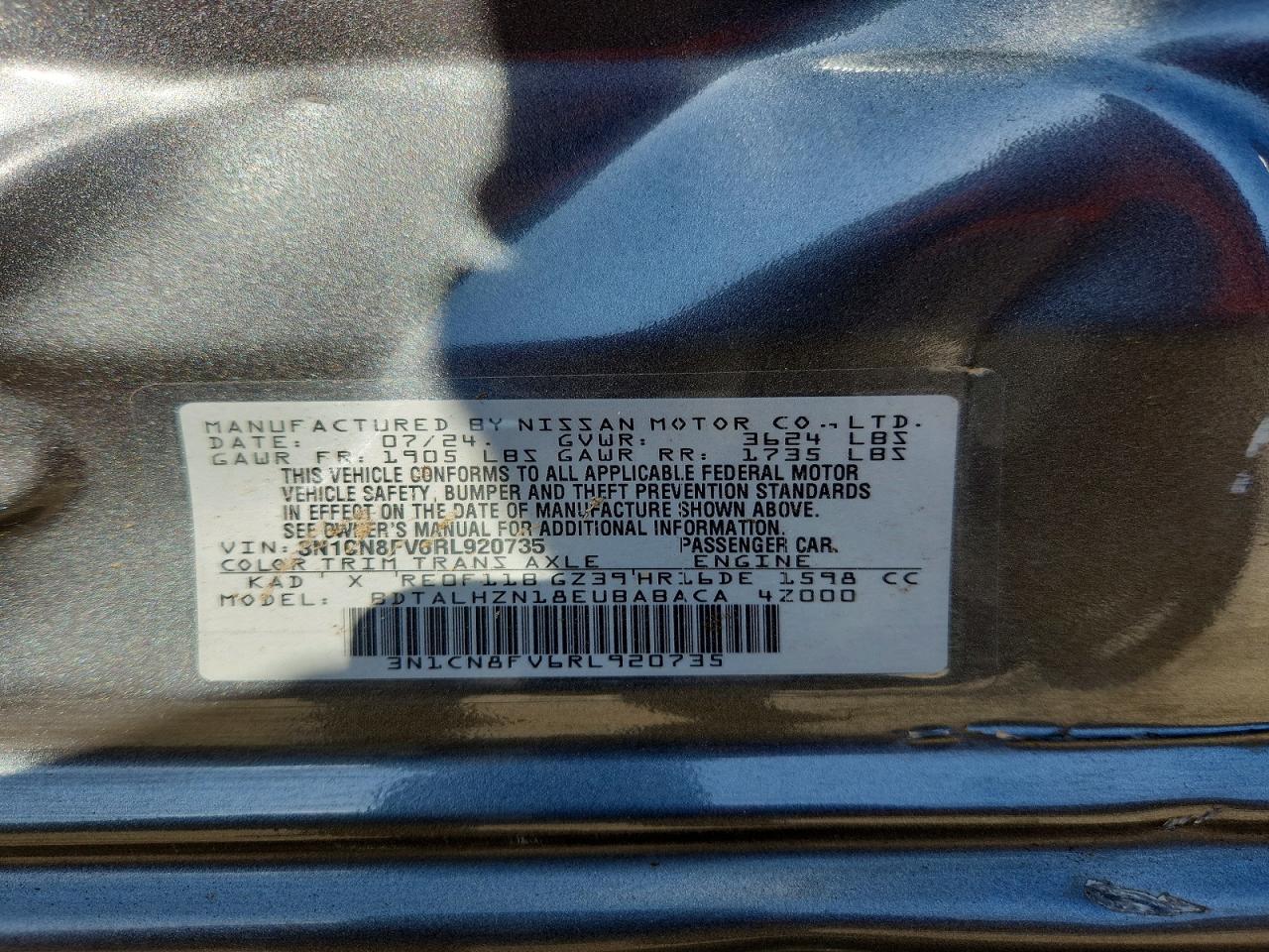 2024 NISSAN VERSA SR photo 13