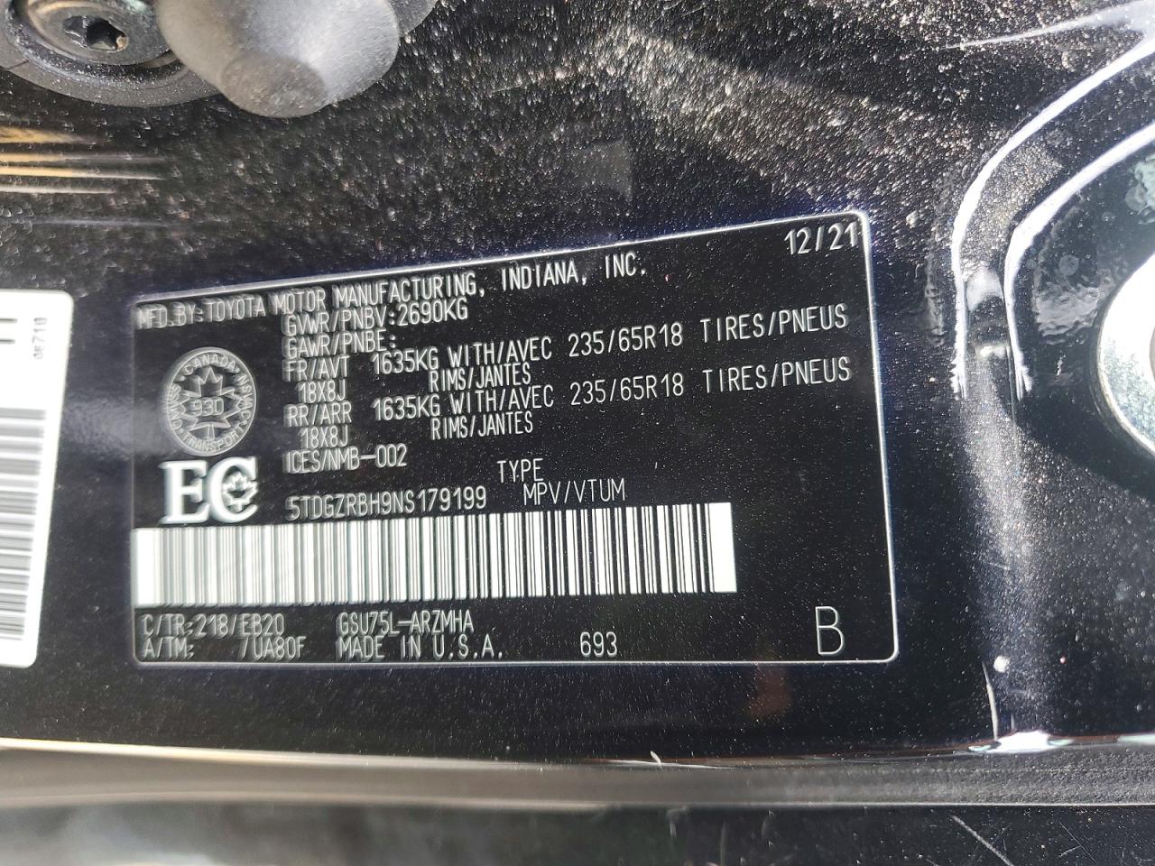 2022 TOYT HIGHLANDER photo 14