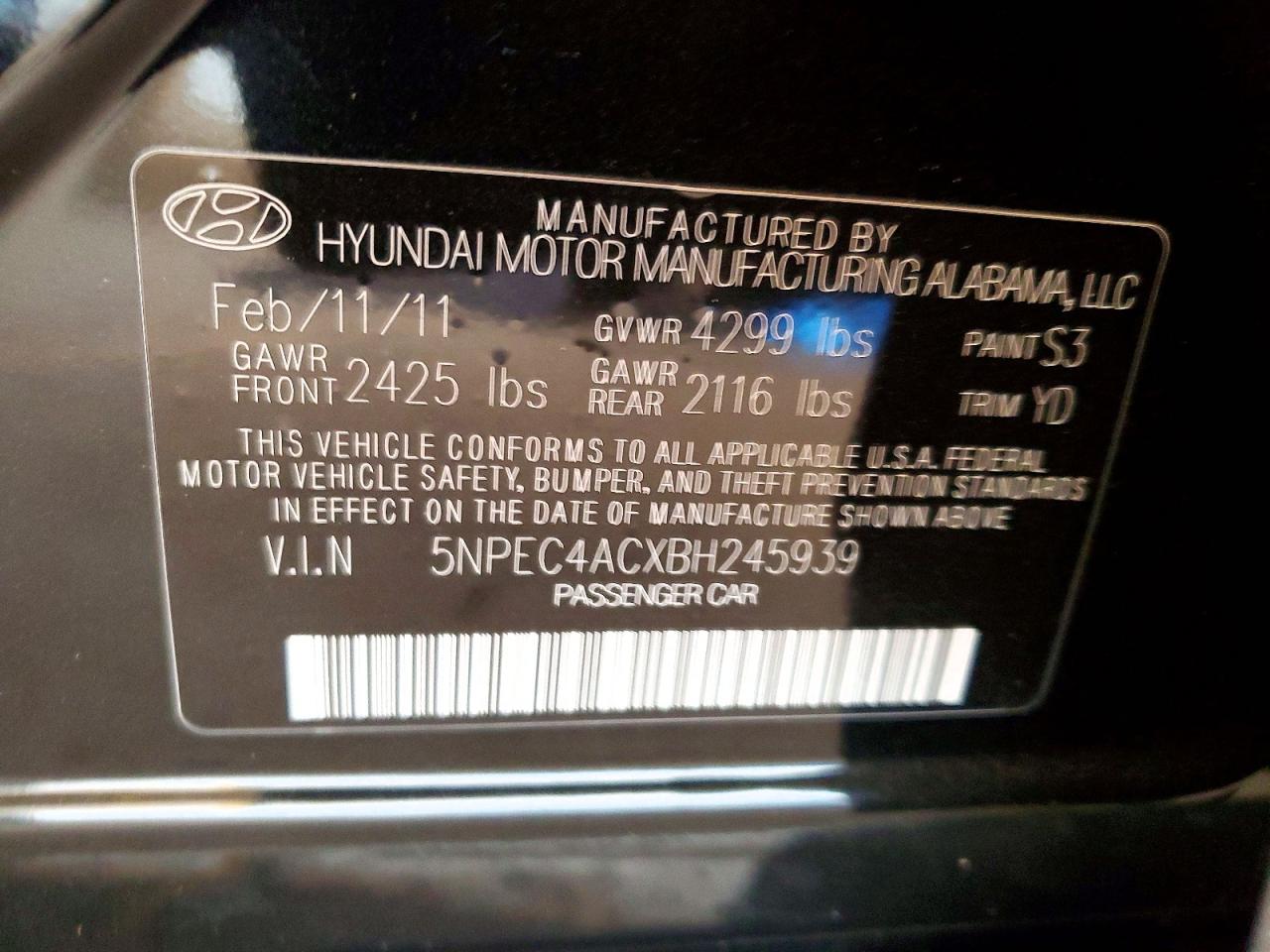 2011 HYUNDAI SONATA LIMITED photo 34