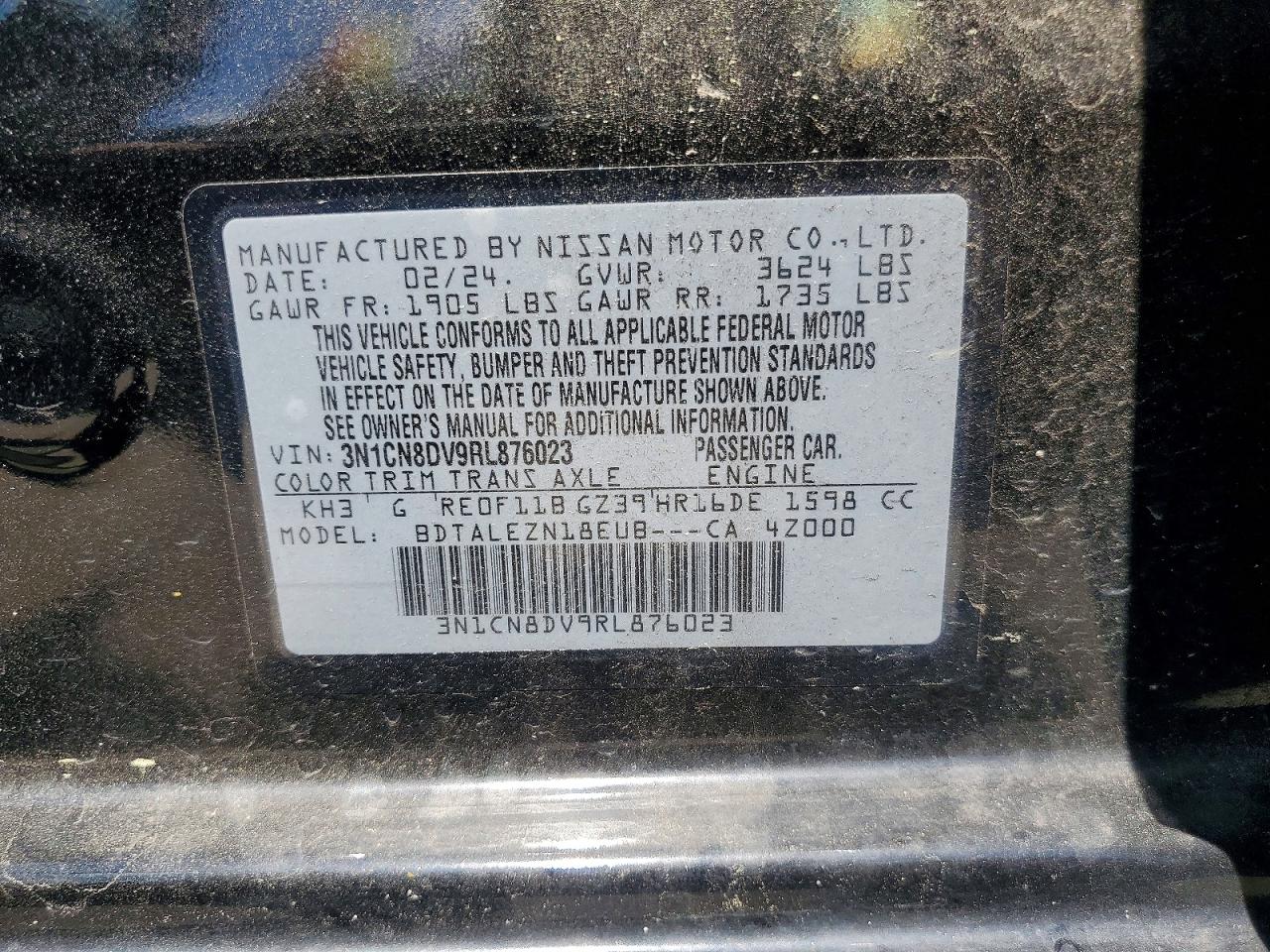 2024 NISSAN VERSA S photo 34