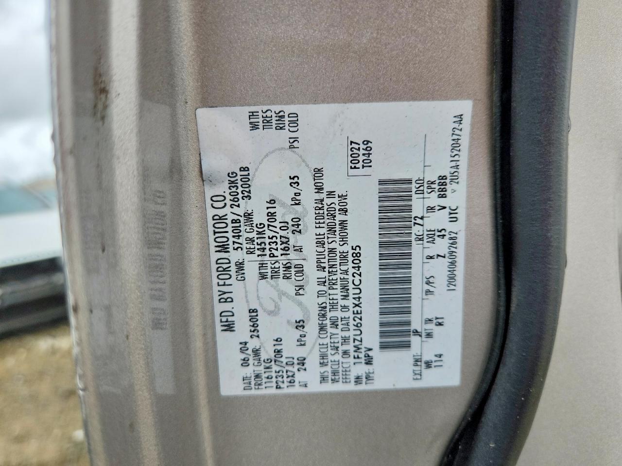 2004 FORD EXPLORER XLS photo 37