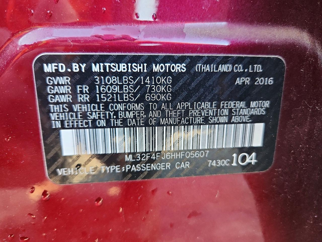 2017 MITSUBISHI MIRAGE G4 SE photo 23