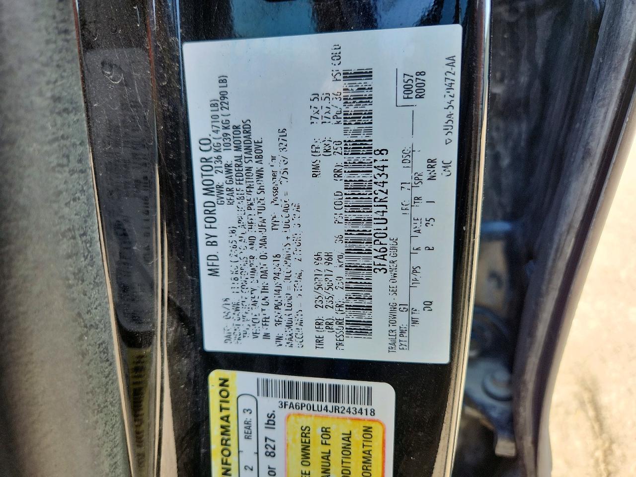 2018 FORD FUSION SE HYBRID photo 37