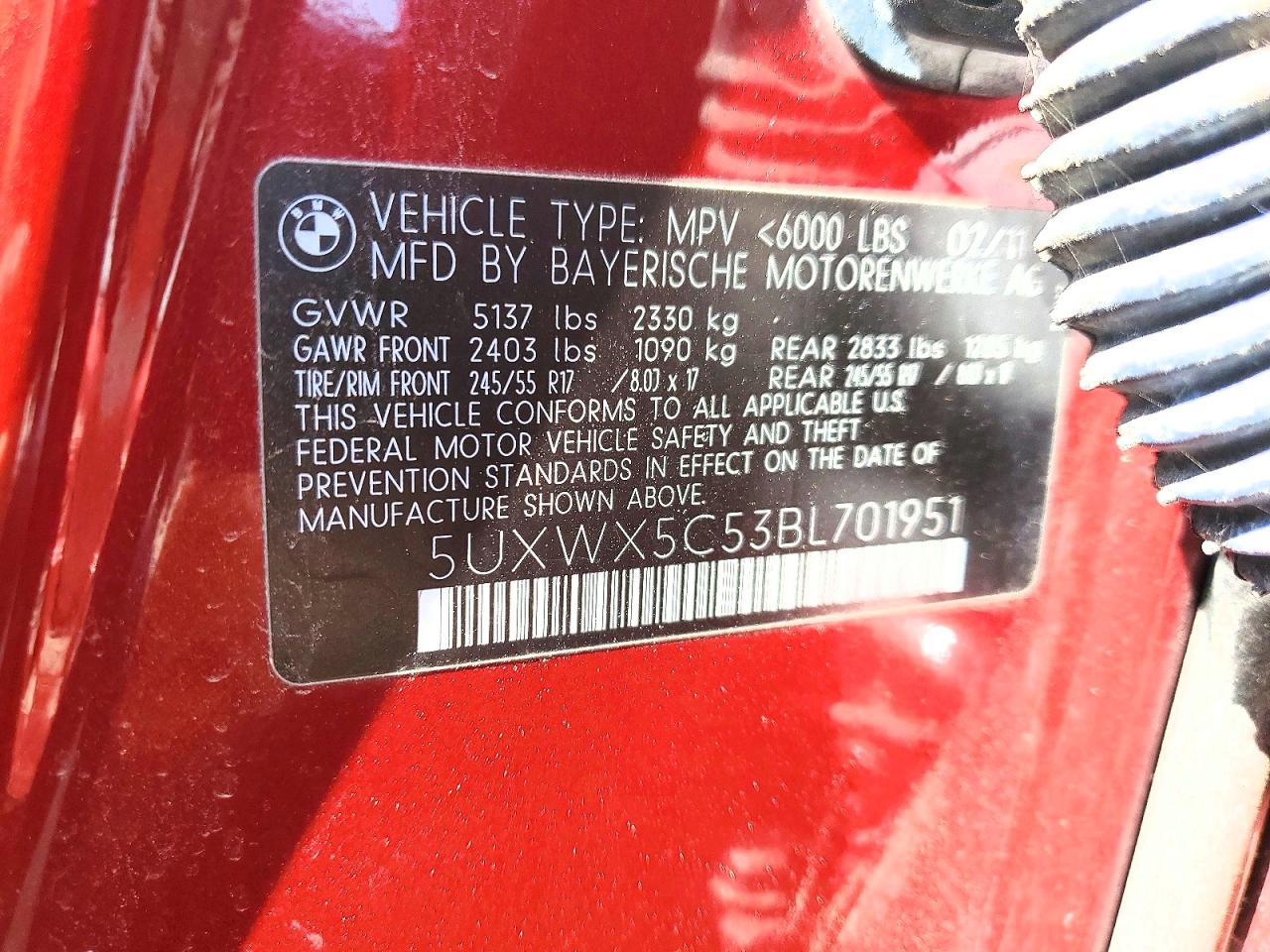 2011 BMW X3 XDRIVE28I photo 25