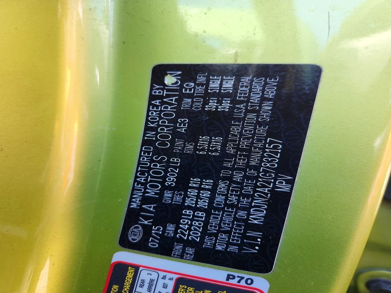 2016 KIA SOUL BASE photo 23