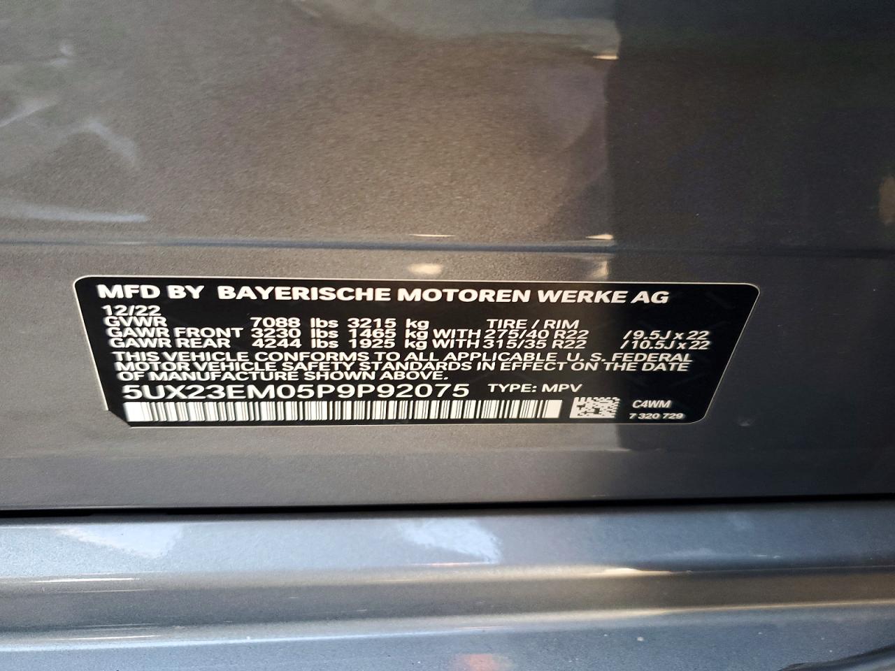 2023 BMW X7 XDRIVE40I photo 34
