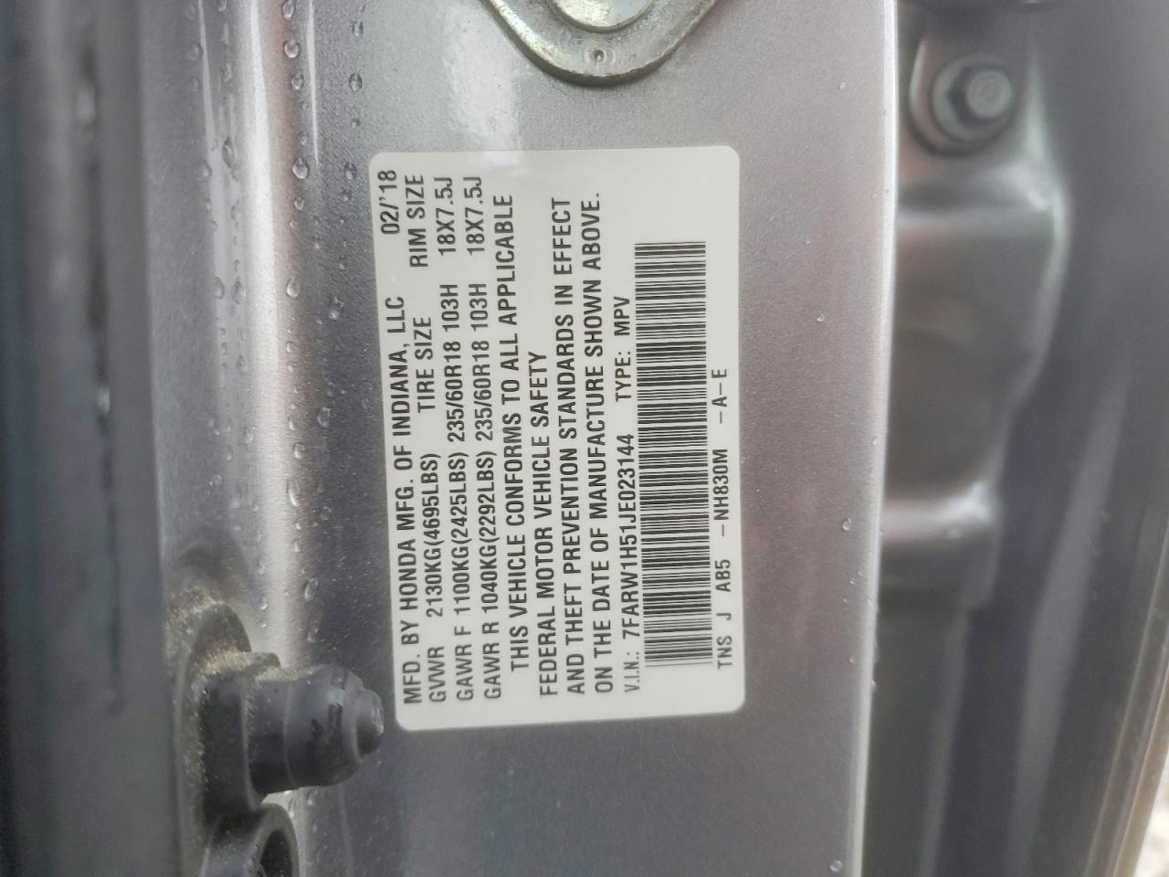 2018 HONDA CR-V EX photo 27