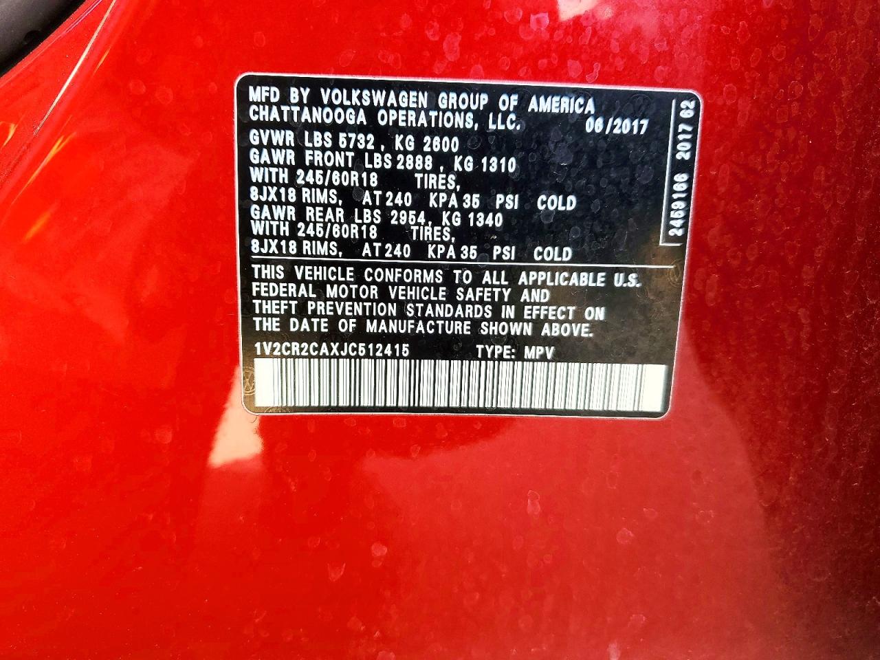 2018 VOLKSWAGEN ATLAS SE photo 25