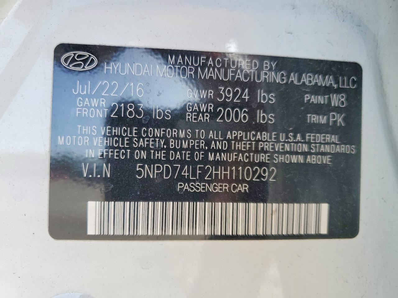 2017 HYUNDAI ELANTRA SE photo 34