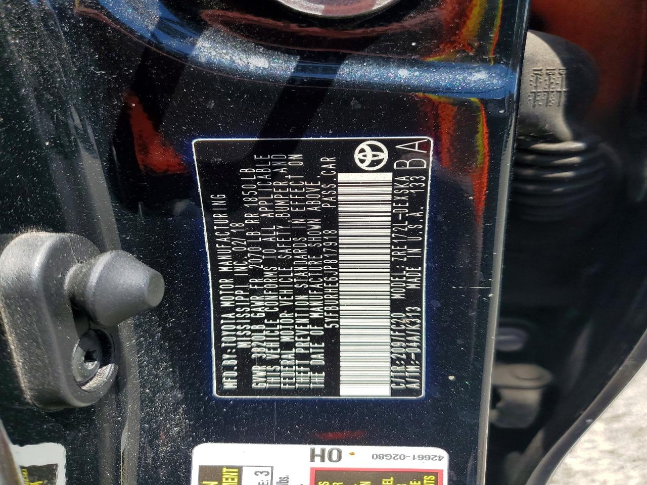 2018 TOYOTA COROLLA SE photo 34