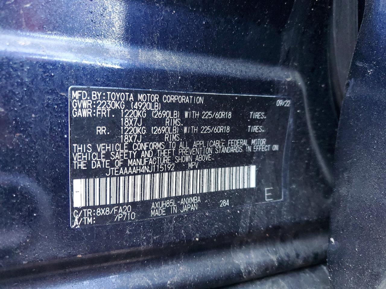 2022 TOYOTA VENZA photo 14
