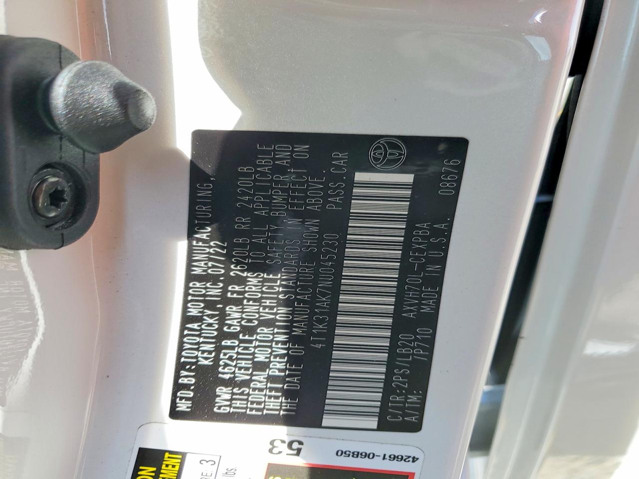 2022 TOYOTA CAMRY XSE photo 13