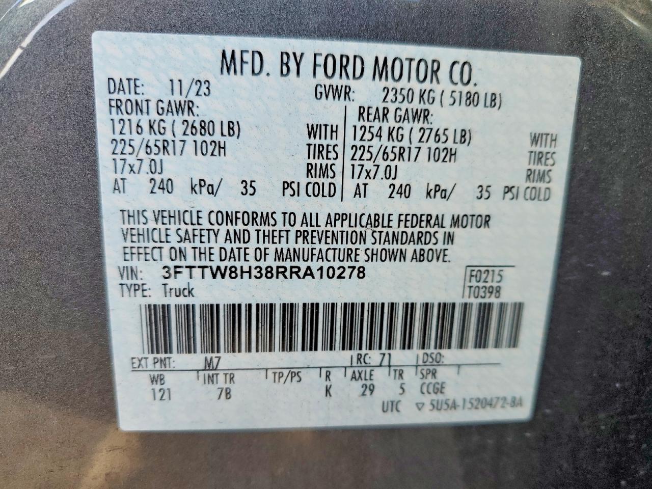 2024 FORD MAVERICK XLT photo 23