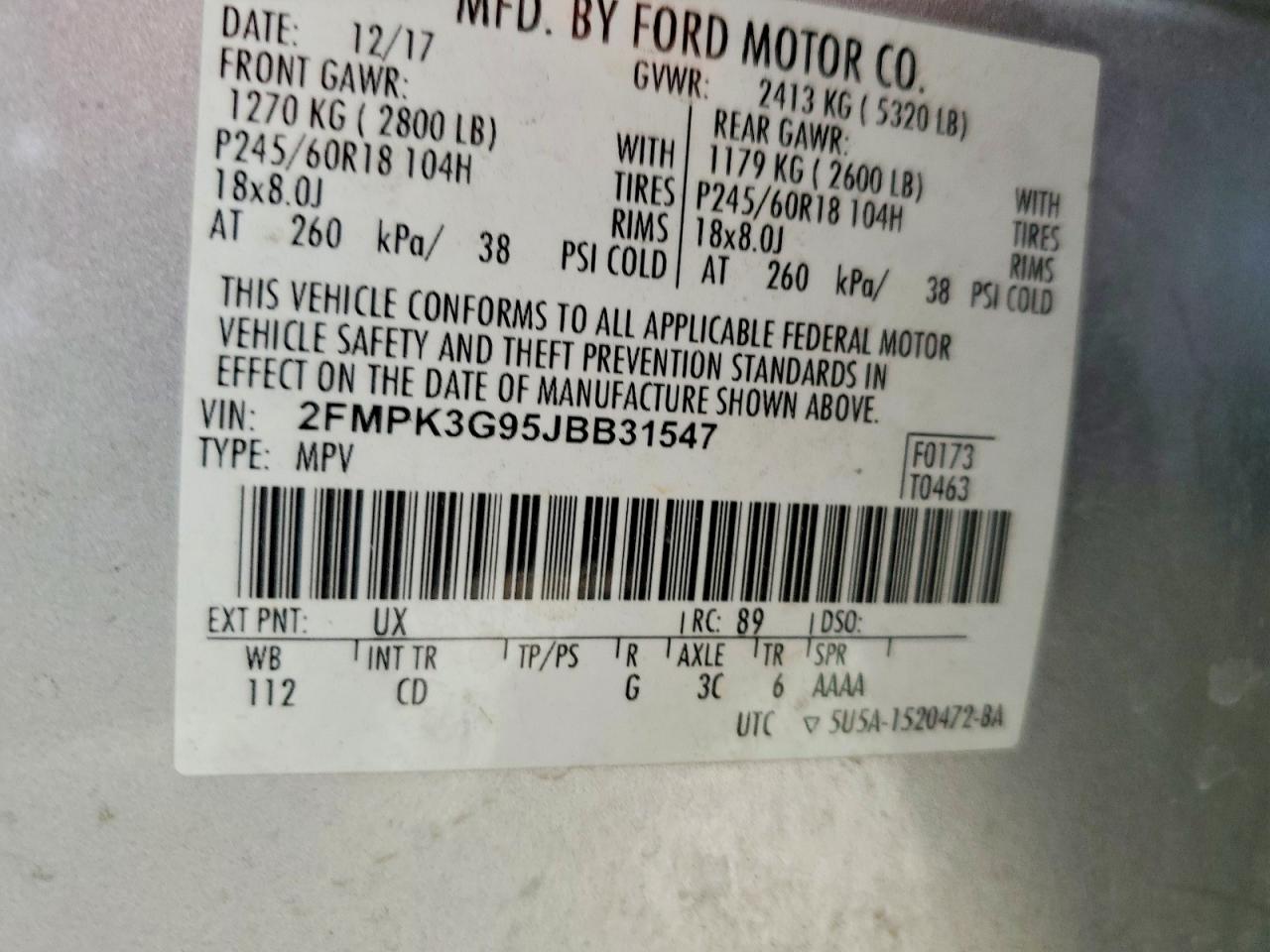 2018 FORD EDGE SE photo 13
