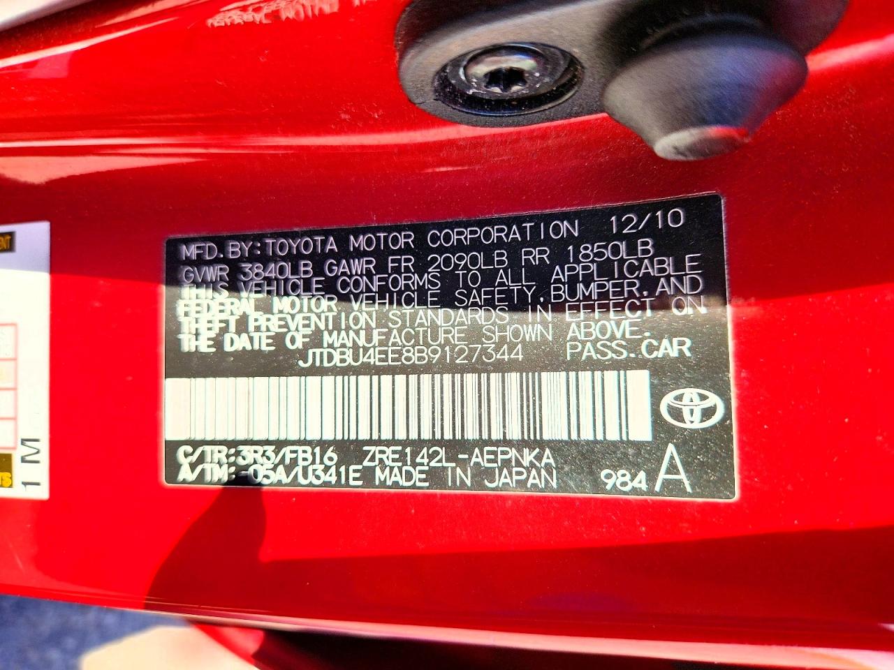 2011 TOYOTA COROLLA LE photo 23