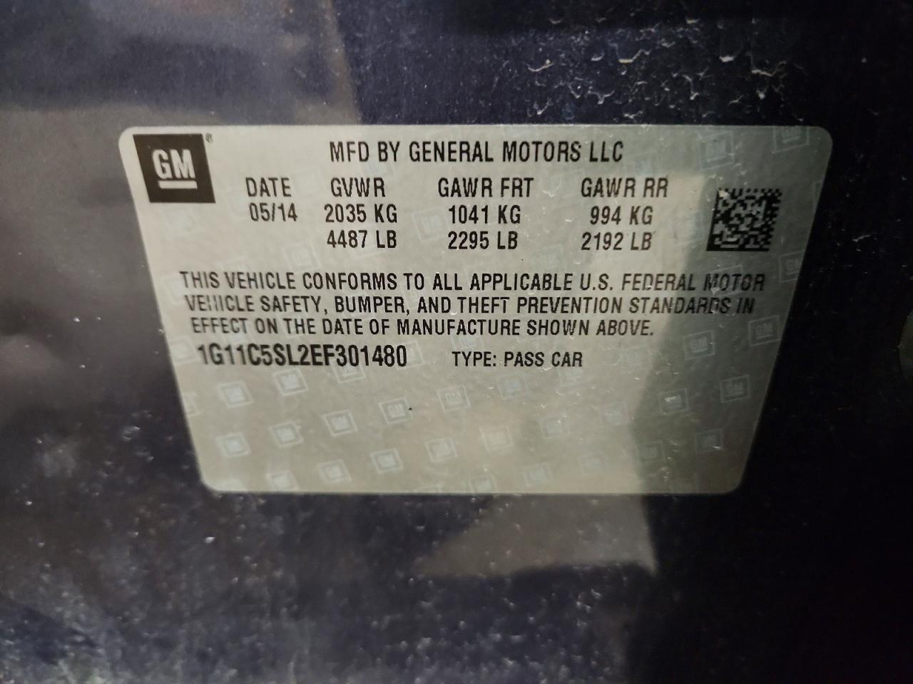 2014 CHEVROLET MALIBU 1LT photo 34