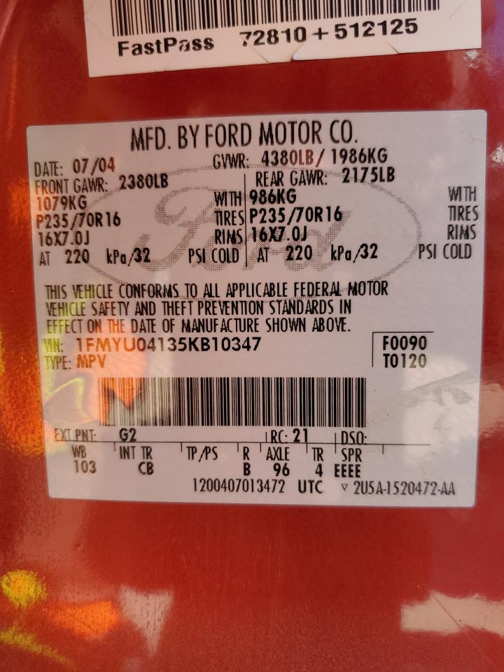 2005 FORD ESCAPE photo 37