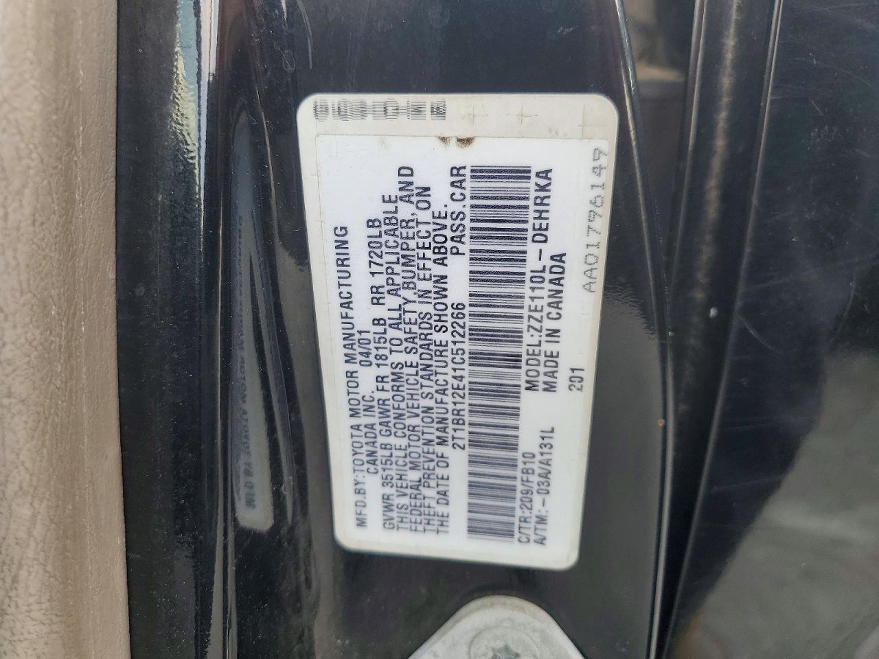 2001 TOYOTA COROLLA CE photo 34