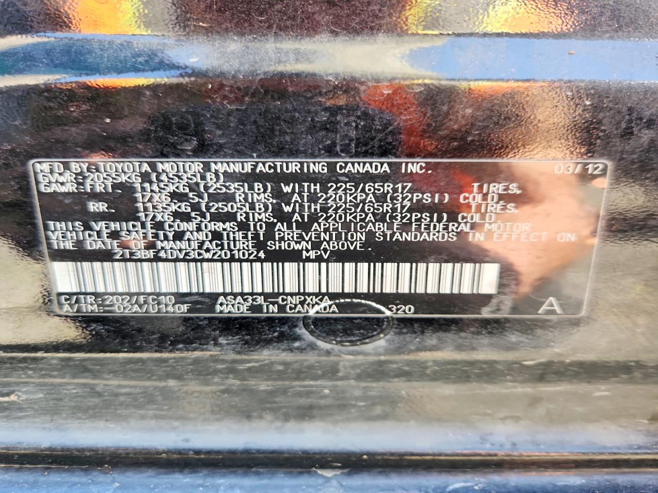 2012 TOYOTA RAV4 BASE photo 13